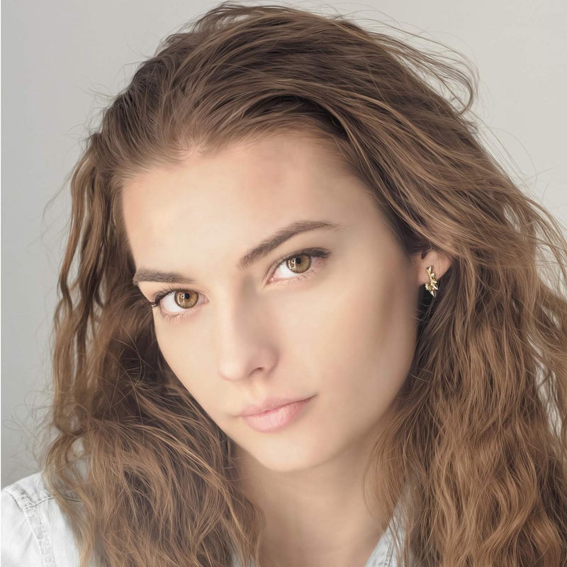 VACRONA Gold Hoop Earrings Huggie Earrings for Women 14k Gold Plated Small Spike Huggie Hoop Earrings - Image 3